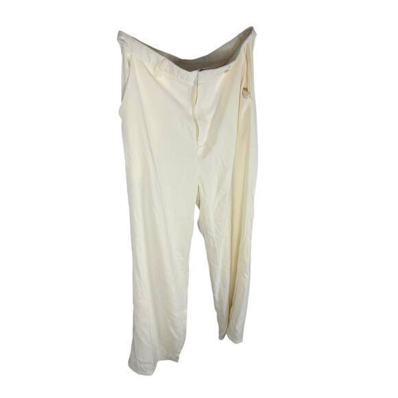 SNDYS Roma Pants Trouser Satin Wide Leg High Rise Minimalist Classy Ivory Size S - Picture 4 of 8